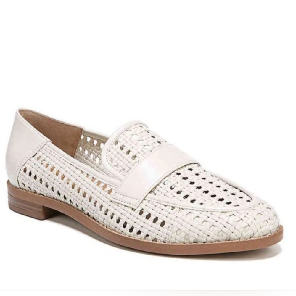 Franco Sarto Women's Halton 2 Perforated Loafers Off White - Cream Size 7.5